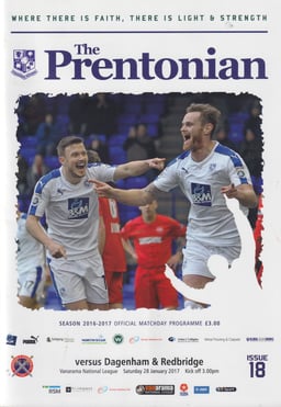 Tranmere Rovers v Dagenham and Redbridge Match Programme 2017-01-28